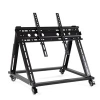 Meuble TV Grand Format Effet Or avec Rangement et Support pour Téléviseurs de 32 à 65 Pouces 75: Meuble TV sur Pied en Noyer avec Table Basse