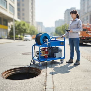 Nettoyeur de canalisations portable à jet d'<span class=keywords><strong>eau</strong></span> à 360 degrés, moteur électrique, ultra haute pression - Product Image 1