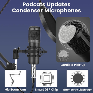 Paquete de Equipamiento para Podcast, 2 Interfaces de <span class=keywords><strong>Audio</strong></span> <span class=keywords><strong>XLR</strong></span> con Cable, Cambiador de Voz, Micrófonos de Condensador, Solución Todo en Uno para Gamers con Cancelación de Ruido - Product Image 5