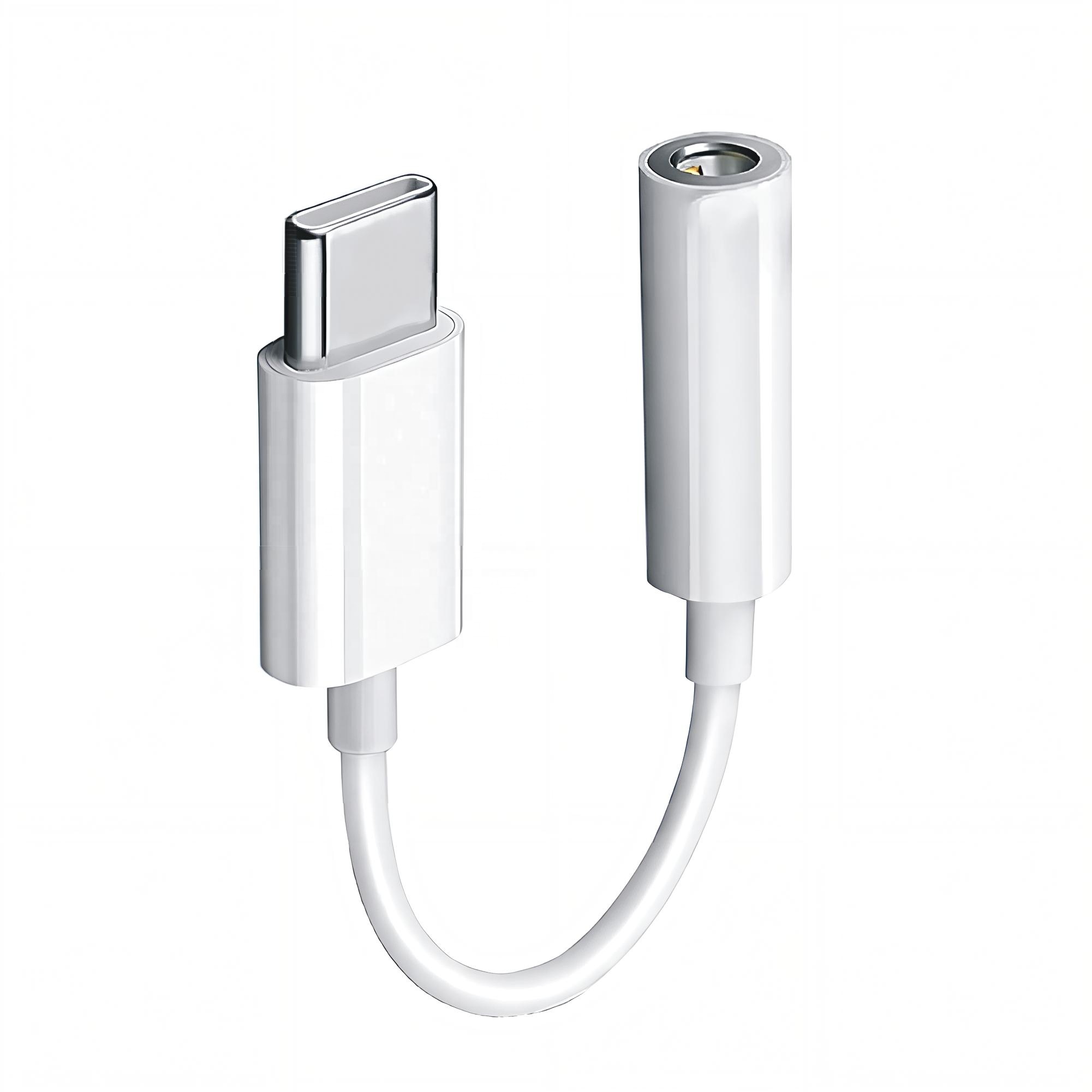 Prêt à expédier en gros Version numérique 3.5mm Jack femelle vers USB-C mâle convertisseur musique appel USB C vers 3.5 câble adaptateur