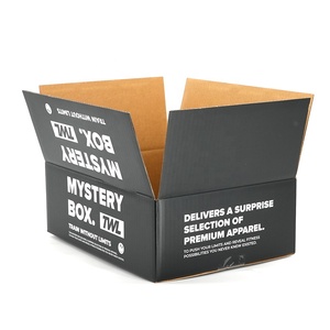 Caja <span class=keywords><strong>de</strong></span> Cartón Corrugado Negra Personalizada con Logotipo Impreso, Caja <span class=keywords><strong>de</strong></span> Envío <span class=keywords><strong>para</strong></span> Ropa, Regalos, Prendas <span class=keywords><strong>de</strong></span> Vestir, Embalaje <span class=keywords><strong>para</strong></span> Minoristas - Product Image 5