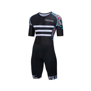 high quality Imported fabric one piece skin clothing custom breathable and quick-drying triathlon cycling skate skin suit