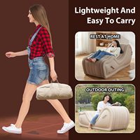 Canapé Gonflable Pliant Portable Adulte Enfant, Fauteuil d'Amour en Forme de S, Chaise Longue pour Chambre à Coucher