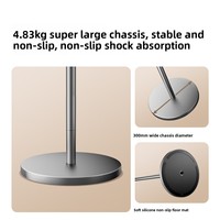   Support de projecteur universel autoportant en alliage d'aluminium BG2 360, capacité de charge de 10 kg, réglable sur 4 niveaux, compatible britannique
