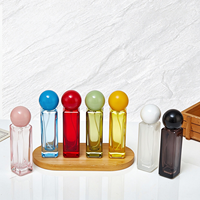 Flacons de parfum rectangulaires en verre de 30 ml à col serti, plusieurs couleurs, pour présentation, rouge, bleu, Frascos Vidrio Para Perfume, de Chine