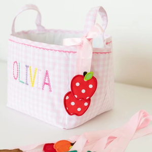 Customize Seersucker Gingham <strong>Easter</strong> <strong>Basket</strong> Fabric Carry <strong>Easter</strong> <strong>Bunny</strong> Bucket New Striped Egg <strong>Easter</strong> <strong>Basket</strong> - Product Image 1