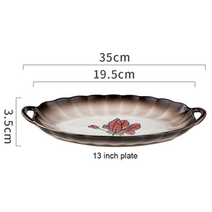 Nordic Light Luxury Tableware High-end Ceramic Tableware Bowl Plate Household Binaural Dish <b>Set</b> - Product Image 2
