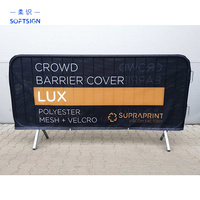 Cubierta de Lona Personalizada para Barrera de Control de Multitudes, Impresión Publicitaria para Exteriores, Directo de Fábrica, OEM, Venta al por Mayor, Resistente a los Rayos UV, EE. UU., Reino Unido, Canadá, Europa