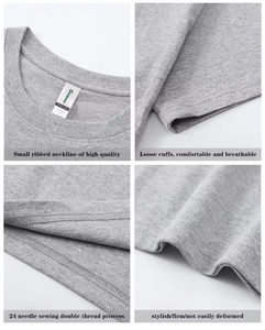 T-shirts vierges personnalisables en coton 100% de haute qualité, vente en gros, t-shirts oversize épais pour hommes, impression personnalisée lisse - Product Image 6