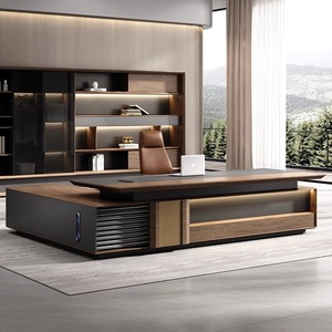 Silla de oficina moderna personalizable venta directa al por mayor escritorio ejecutivo de lujo en forma de L para muebles de oficina - Product Image 1