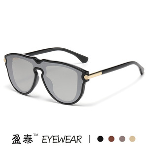 Yingtai Eyewear <b>Oversized</b> <b>Sunglasses</b> Plastic And Metal Frame UV400 Protection Unisex Street Style - Product Image 1