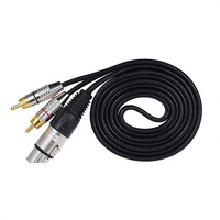 Kabel Aux Stereo Berlapis Emas 3.5Mm Biru Kabel Audio Kombinasi Pria PVC 1M untuk Kamera Komputer HDTV Ponsel Pintar Portabel