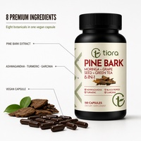 Kapsul Ekstrak Herbal Kulit Pinus Alami, Biji Anggur, dan Moringa dengan Ashwagandha, Grosir dari Produsen Tiongkok, Tiora
