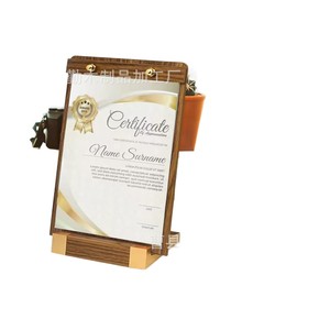 Soporte de mesa de madera para restaurante, menú de madera maciza, carta de vinos, marco para certificado de honor, expositor de certificados de autorización - Product Image 5