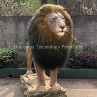 Modèle de lion animatronique réaliste fabriqué pour la vente, robot animal grandeur nature pour exposition au musée naturel