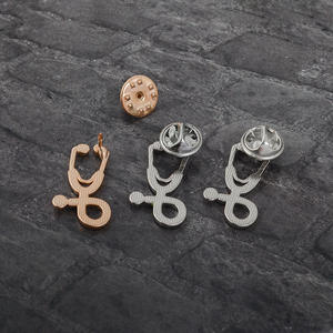 Mini Stethoskop Brosche Stifte Pink Green Gun Schwarz Kragen Corsage Ärzte Krankens ch wester Medizin student Abschluss geschenk - Product Image 4