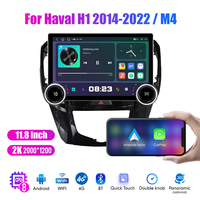 Radio de Coche Android 2 Din con Pantalla QLED 2K de 11.8 Pulgadas y Botones Dobles de Diamante para Haval H1 2014-2022 Gwm M4 RHD, Estéreo Android Auto Carplay