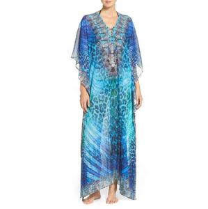Women's Digital Print Resort Dress <b>Kaftan</b> for Women's Wear Digital Print Beach <b>Long</b> <b>Kaftan</b> - Product Image 1