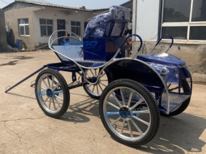 Chariots de transport pour chevaux de type anglais Marathon avec harnais en plastique pour sports équestres - Product Image 3