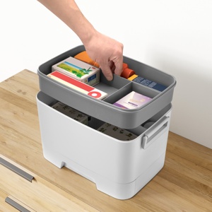 Botiquín de Primeros Auxilios Doméstico de Gran Capacidad de 3 Niveles con Asa, Caja de Almacenamiento de Medicamentos, Organizador Médico, Botiquín - Product Image 4