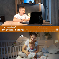 Lampe de bureau à clipser avec 48 LED, 360° ° Lampe de lecture flexible pour table, lumière de nuit pour la lecture et l'étude, loupe grossissante 5x, protection des yeux