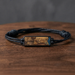 Collier ras-du-cou unisexe en bois et résine, pendentif artisanal, prix abordable, directement d'Inde, bijoux de mode en gros - Product Image 1
