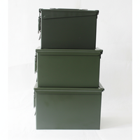Boîtes à munitions personnalisées en mousse avec logo, couleur, M2A1 304*146*186 mm, métal vert dur, boîte à munitions tactique 50CAL