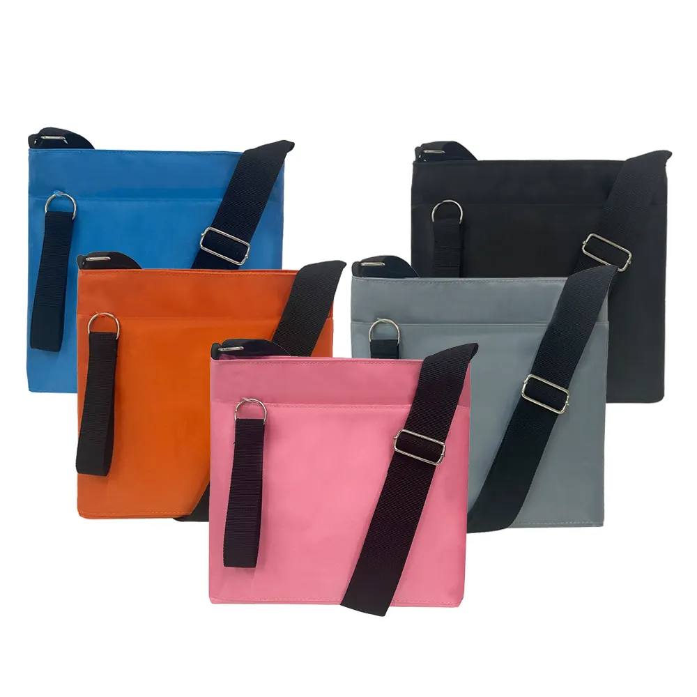 High Quality Wholesale Messenger Nylon Travel Causal Shoulder Bags Waterproof Adjustable Zipper Sling Crossbody Bag for Women