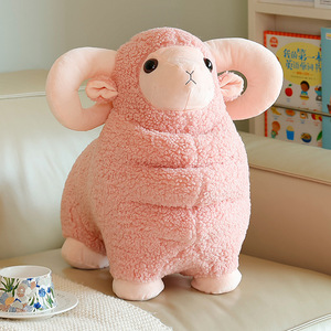 Juguete <span class=keywords><strong>de</strong></span> Peluche <span class=keywords><strong>de</strong></span> Cordero <span class=keywords><strong>de</strong></span> Dibujos Animados, Tela Cómoda con Relleno Completo, Juguete <span class=keywords><strong>de</strong></span> Animal para Bebés, Regalos Creativos y Reconfortantes - Product Image 3