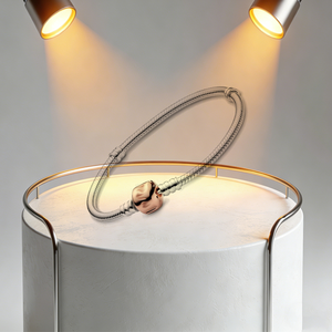 Pulseras y Brazaletes de Plata de Ley 925 Originales con Dijes de Corazón, Cuentas y Cadenas de Serpiente para Mujer, Joyería de Lujo DIY en Oro Rosa - Product Image 5