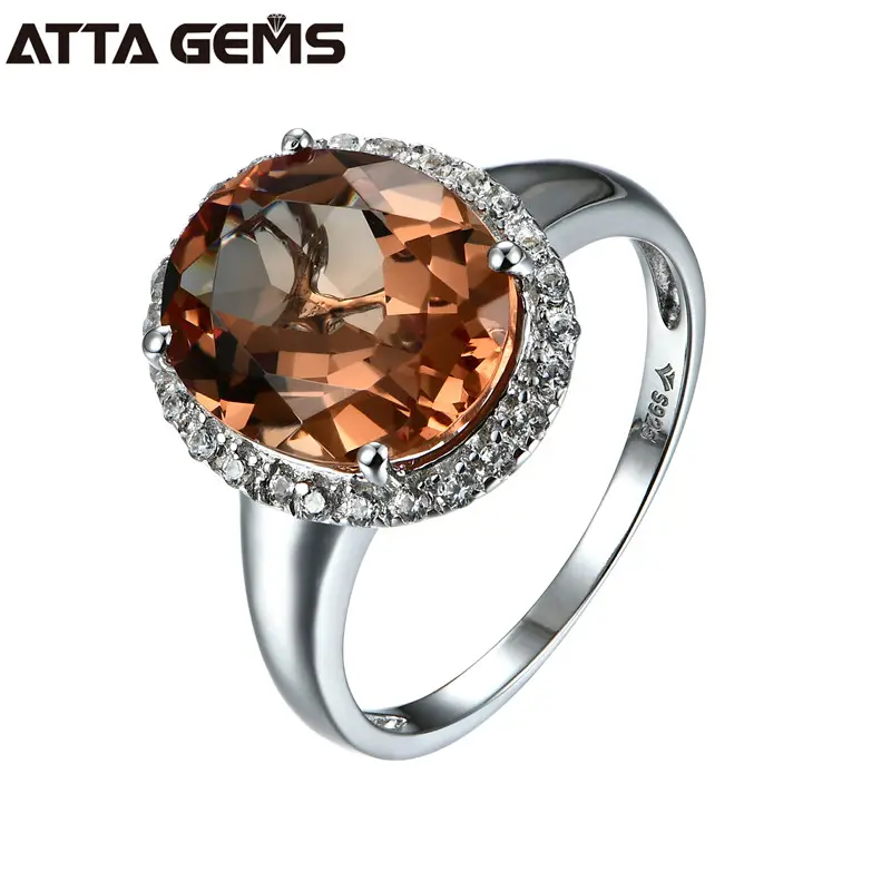 Zultanite แหวนพลอยสำหรับผู้หญิง,แหวนหินสีเงินสเตอริง925 Diaspore Solitaire เปลี่ยนสีได้เหมาะสำหรับให้เป็นของขวัญ