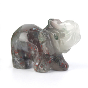 Vente en gros d'éléphants sculptés en pierre de quartz rose, pierres précieuses naturelles d'origine animale, polies, pour la décoration - Product Image 5