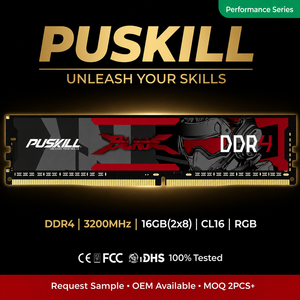 Module de mémoire PUSKILL <span class=keywords><strong>DDR4</strong></span> 32 Go 2666 MHz 3200 MHz 2x16 Go Dual Rank Haute Performance RAM pour PC - Product Image 1