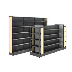 Scaffalatura Gondola in Ferro per Supermercati, Negozi di Alimentari e Convenience <span class=keywords><strong>Store</strong></span>, Grigio Scuro, Scaffale a Quattro Lati - Product Image 4