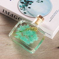 Flacon diffuseur d'arômes en verre transparent de luxe 100ml 200ml 330ml 500ml pour huiles essentielles avec bouchon doré