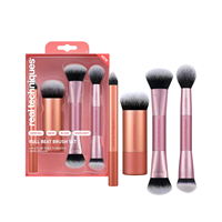 1156 Real Technique Travel-ready Glam Travel Concealer Contour Full Beat 4 Piece Makeup Brush Kit Set
