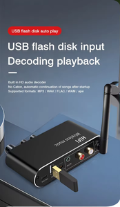 HIGI Bluetooth 5,1 Receptor Convertidor de audio digital a analógico Fibra óptica coaxial 3,5mm Adaptador inalámbrico auxiliar Compatible con disco USB - Product Image 6