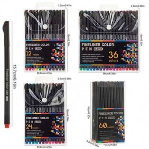 Juego de Rotuladores de Punta Fina de 60 Colores, 0.4 mm, de Plástico, para Escribir y Dibujar, Marcador de Colores para Arte y Libros para Colorear, Gran Venta - Product Image 5