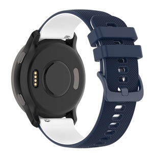 Bracelet de montre en silicone double couleur 20mm 22mm pour Garmin Vivoactive 4 3 Venu SQ <span class=keywords><strong>Forerunner</strong></span> <span class=keywords><strong>245</strong></span> 255 645 Approach S40 - Product Image 3