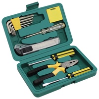 Kit d'outils de réparation automobile et domestique 11 pièces en acier au carbone Reed Hardware – Tournevis manuel, pinces, clés hexagonales, mètre ruban
