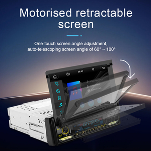 <span class=keywords><strong>Autoradio</strong></span> tactile motorisé à écran rabattable SEMAITU Single Din avec Carplay et Android Auto sans fil, <span class=keywords><strong>autoradio</strong></span> 7 pouces avec Bluetooth - Product Image 4