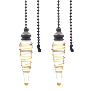 ZING EAR <span class=keywords><strong>Saim</strong></span> 12 pouces Bronze Light Pull Chaînes Ensemble Spirale Pendentif Ventilateur De Plafond Ornements avec Extension Commutateurs Rotatifs Produit - Product Image 1