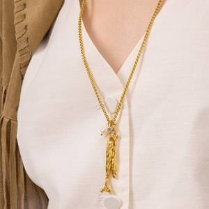 Collier pendentif poisson en acier inoxydable plaqué or, thème animalier, Yiwu, pour femme, usage quotidien, cadeau - Product Image 3