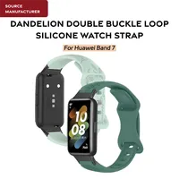 Montre connectée respirante à motif pissenlit pour Band 7, bracelet en silicone, respectueux de la peau, réglable pour le sport, pour homme et femme