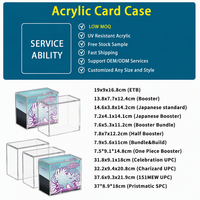 Boîte de rangement en acrylique pour cartes Elite Trainer Box avec couvercle renforcé, épaisseur 5+8mm, pour la conservation de votre collection ETB
