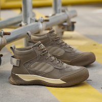 ZG sepatu bot kerja, sepatu keselamatan kulit Suede Anti tusukan tahan aus 8831