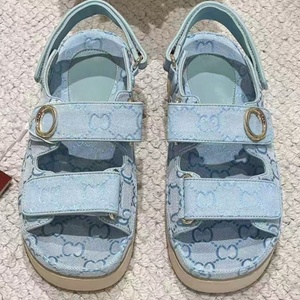 Top-notch trend designer's new <b>flip</b>-<b>flops</b> Luxurious breathable thick-soled women's sandals Summer best-selling - Product Image 1