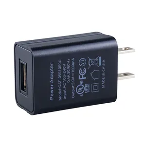 Chargeur mural USB 5V 1a certifié CE FCC, adaptateur de voyage à charge rapide pour iphone