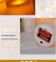Shangchu Weihnachts-Säulenkerze Elektronische Kerzenlampe Glas Schwingende Flamme Wiederaufladbar für Heiratsantrag Konzert Candlelight-Dinner