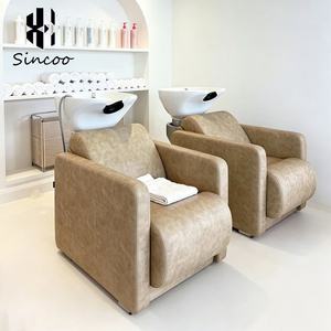 Fauteuil de lavage de cheveux en cuir PU de haute qualité, moderne, avec bol en céramique, pour salon de coiffure, nouveau fauteuil de shampoing - Product Image 1